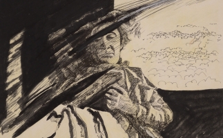 John Cranko im Flugzeug