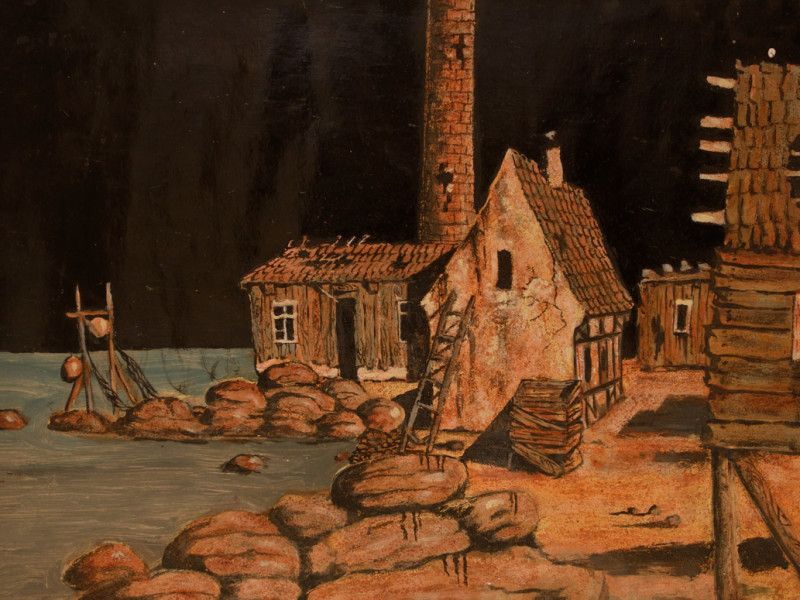 Schwarze Landschaften im Verfall